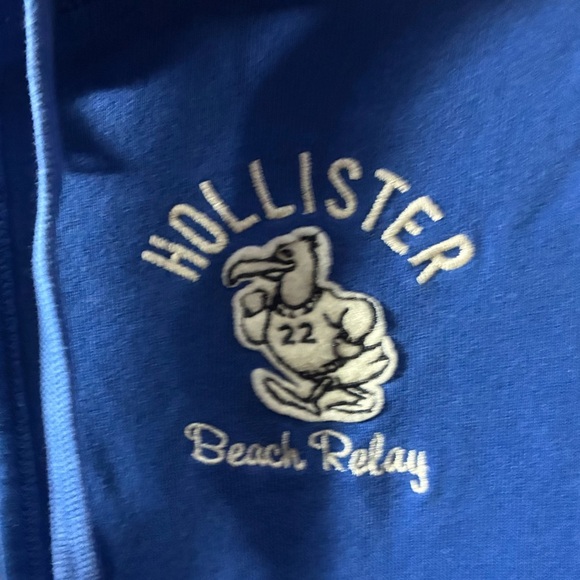 Hollister Women's Vibrant Blue Zip-Up Hoodie M - Picture 4 of 7